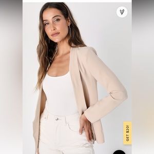 Lulus Miss Punctuality Taupe Lightweight Blazer